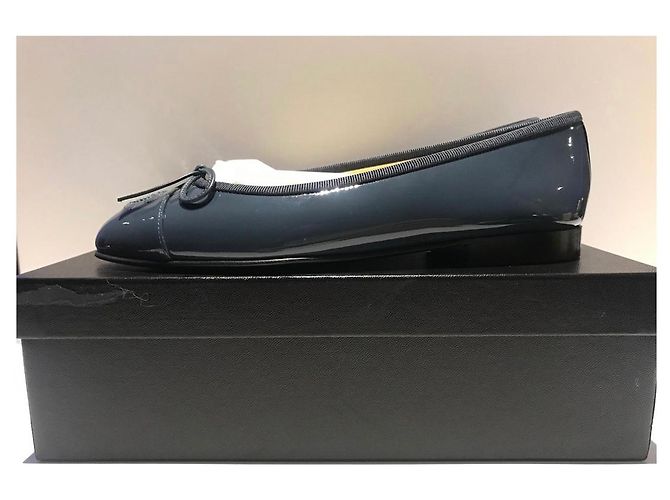Chanel Bailarinas Azul oscuro - vista 4
