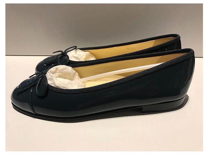 Chanel Bailarinas Azul oscuro - vista 6
