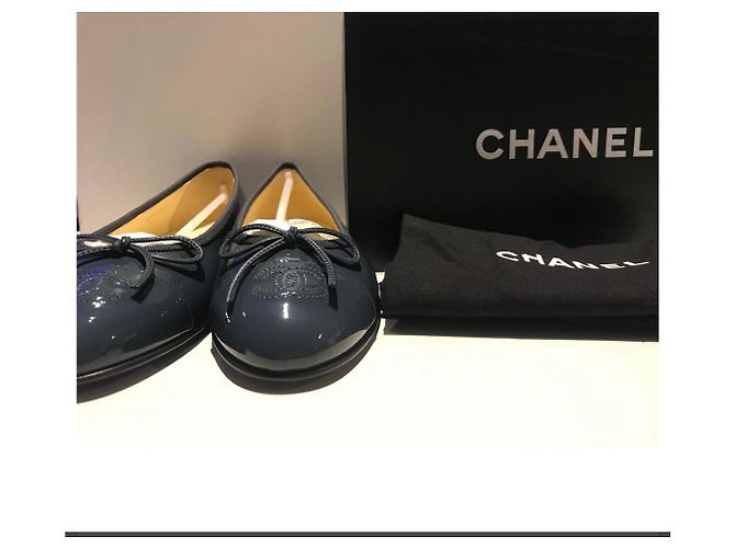 Chanel Bailarinas Azul oscuro - vista 8