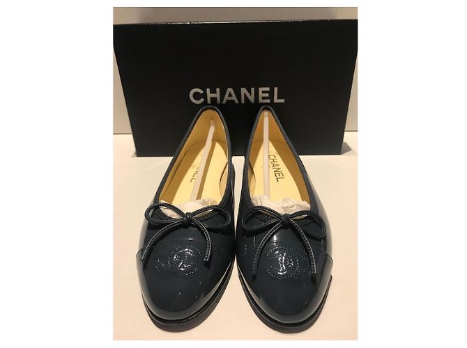 Chanel Bailarinas Azul oscuro - vista 9