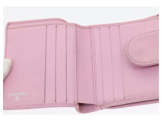 CHANEL Portafoglio Cambon Line Pelle Rosa CC Auth 31117 - vista 10