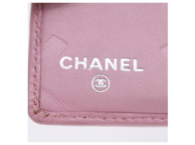 CHANEL Portafoglio Cambon Line Pelle Rosa CC Auth 31117 - vista 17