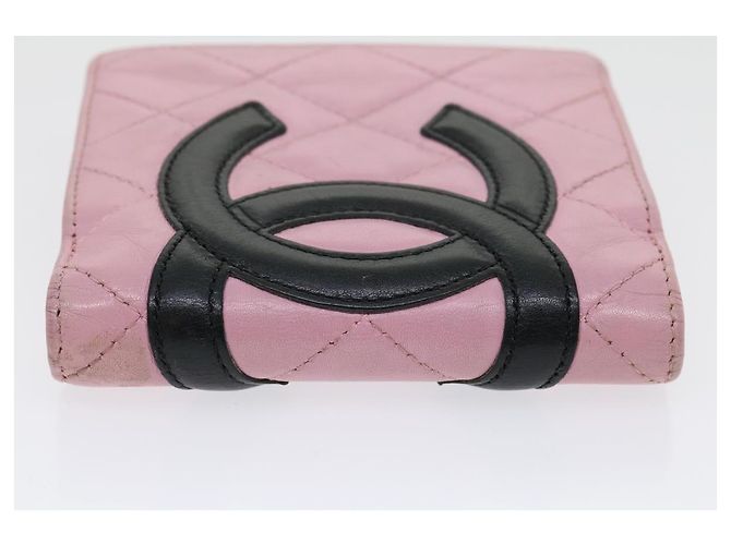 CHANEL Portafoglio Cambon Line Pelle Rosa CC Auth 31117 - vista 6