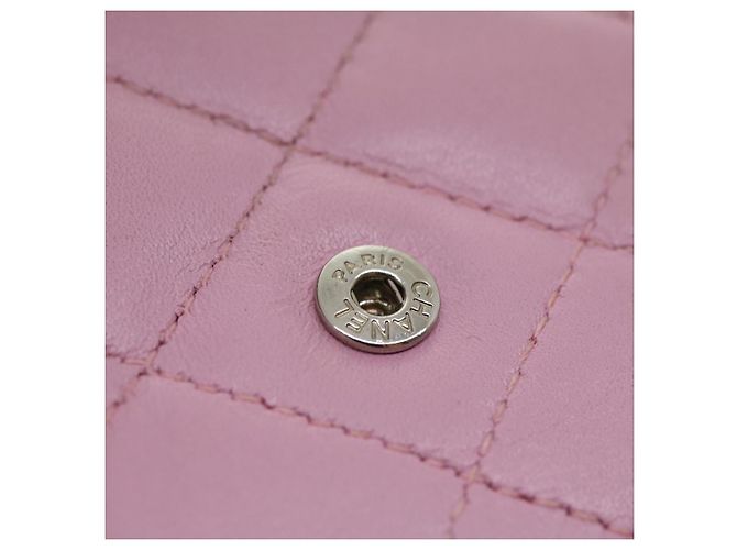 CHANEL Portafoglio Cambon Line Pelle Rosa CC Auth 31117 - vista 8