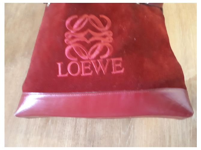 Borsa Tote Loewe Rosso Scuro Nubuck Bordò - vista 2