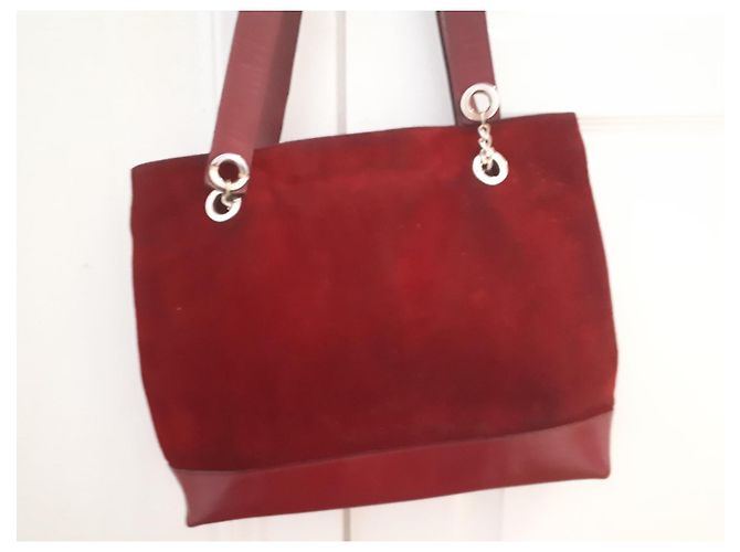 Borsa Tote Loewe Rosso Scuro Nubuck Bordò - vista 4