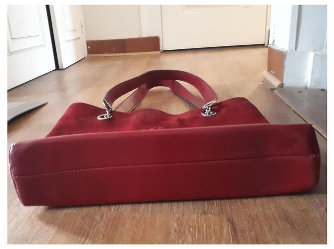 Borsa Tote Loewe Rosso Scuro Nubuck Bordò - vista 5