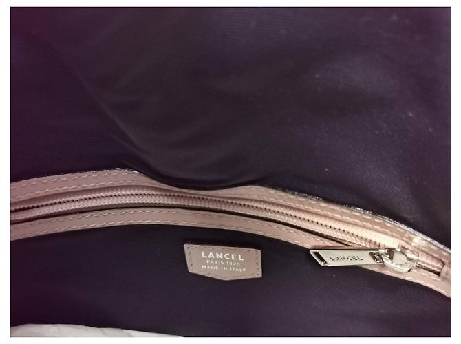 Elsa Sellier Lancel borsa MM ELSA in pelle rosa con stampa coccodrillo - vista 5