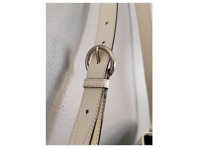 Elsa Sellier Borsa a secchiello Lancel MM ELSA in pelle blu e bianca Bianco Grigio Silver hardware - vista 9