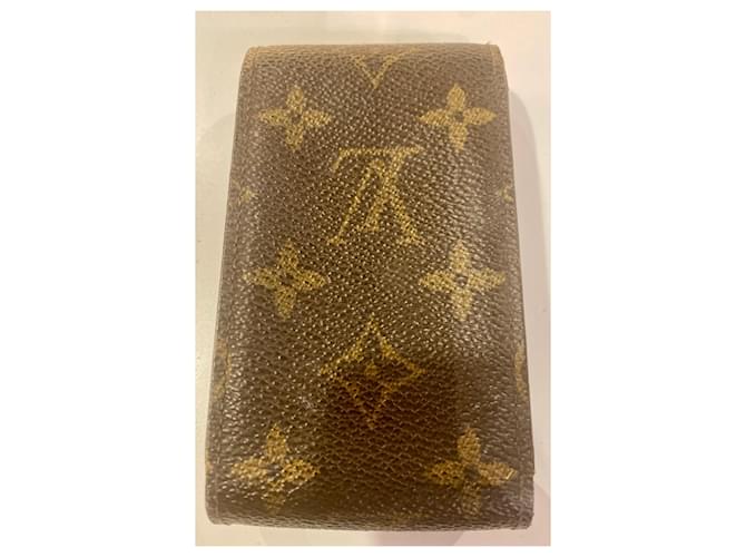Montsouris Louis Vuitton Cigarette Case Brown Cloth - view 2