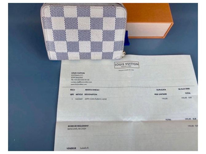 Montsouris Louis Vuitton Zippy Geldbörse beige grau Stoff - Ansicht 3