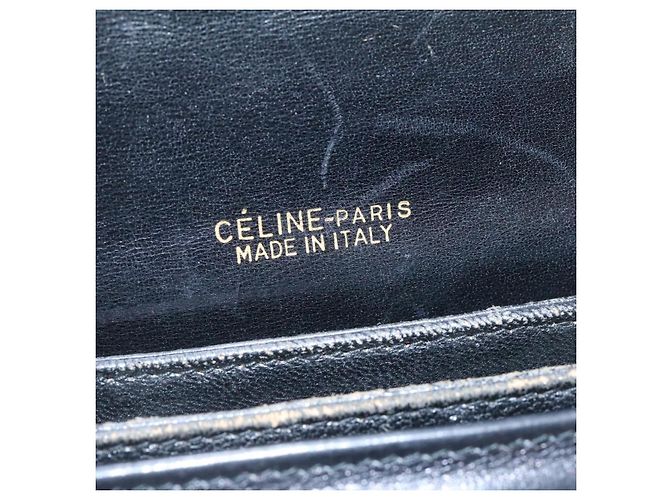 Céline CELINE C Macadam Carrozza Carrozza Borsa A Tracolla Tela Nero Oro Auth am1471g D'oro - vista 10