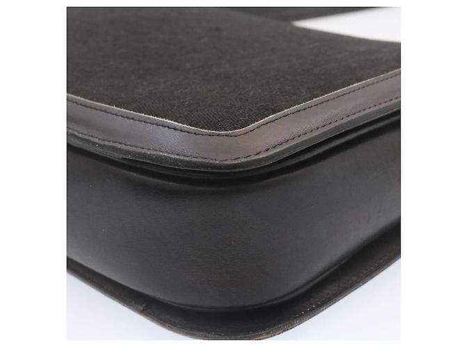 Céline CELINE C Macadam Carrozza Carrozza Borsa A Tracolla Tela Nero Oro Auth am1471g D'oro - vista 16