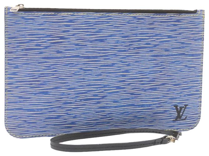 LOUIS VUITTON Epi Denim Neverfull MM Accessory Pouch Blue LV Auth am382b - view 20