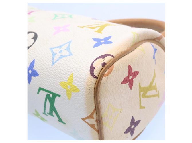 LOUIS VUITTON Monogramm Mehrfarbige Mini Speedy Handtasche Weiß M.92645 Auth bin1013G - Ansicht 16