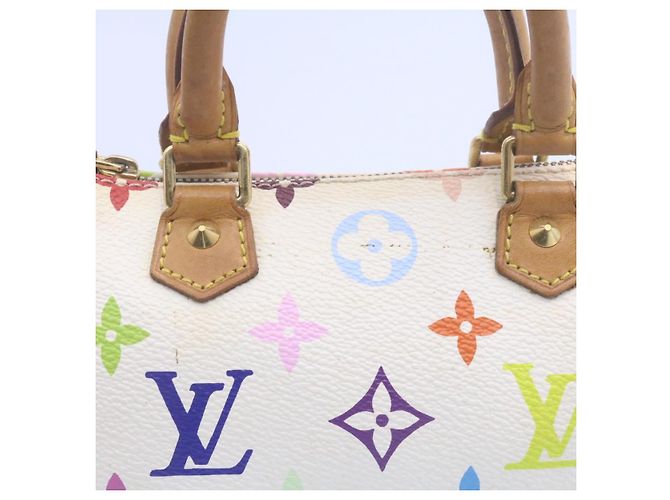 LOUIS VUITTON Monogramm Mehrfarbige Mini Speedy Handtasche Weiß M.92645 Auth bin1013G - Ansicht 4