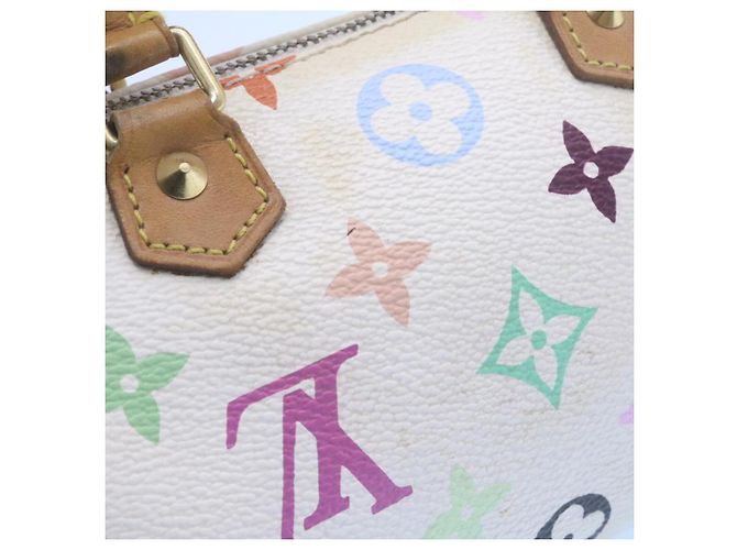 LOUIS VUITTON Monogramm Mehrfarbige Mini Speedy Handtasche Weiß M.92645 Auth bin1013G - Ansicht 5