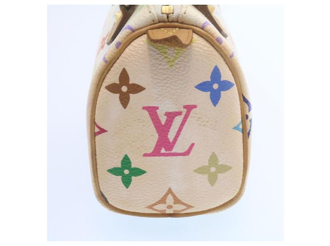 LOUIS VUITTON Monogramm Mehrfarbige Mini Speedy Handtasche Weiß M.92645 Auth bin1013G - Ansicht 6
