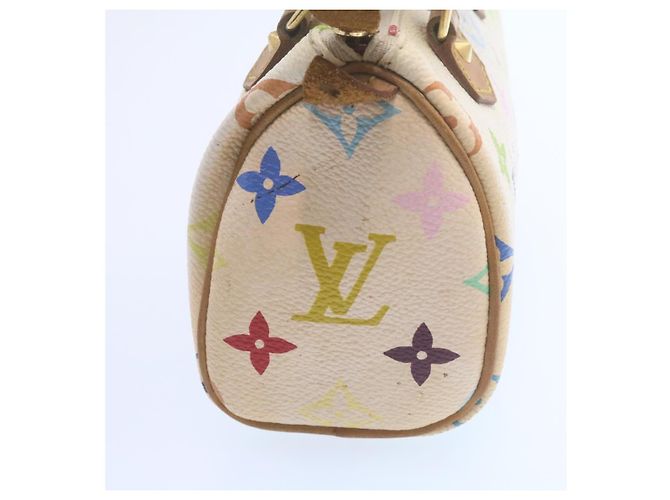 LOUIS VUITTON Monogramm Mehrfarbige Mini Speedy Handtasche Weiß M.92645 Auth bin1013G - Ansicht 7