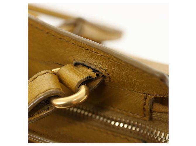SAINT LAURENT Borsa a mano in pelle 2modo Yellow Auth am1348S Giallo - vista 10