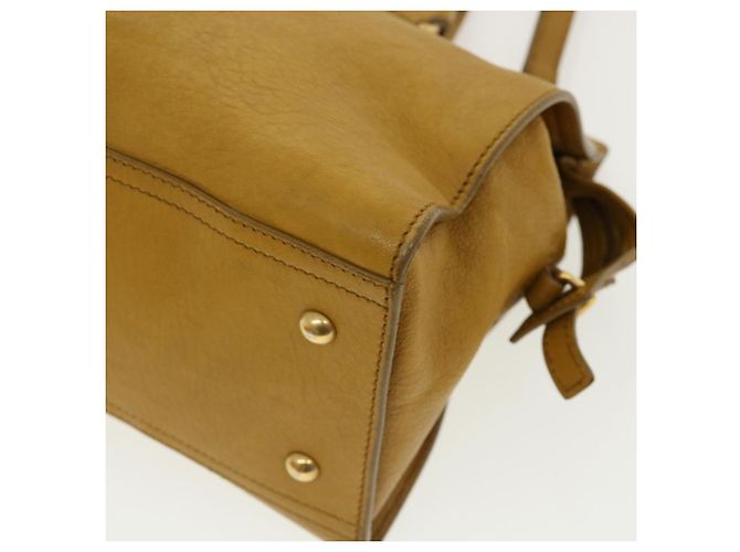 SAINT LAURENT Borsa a mano in pelle 2modo Yellow Auth am1348S Giallo - vista 12