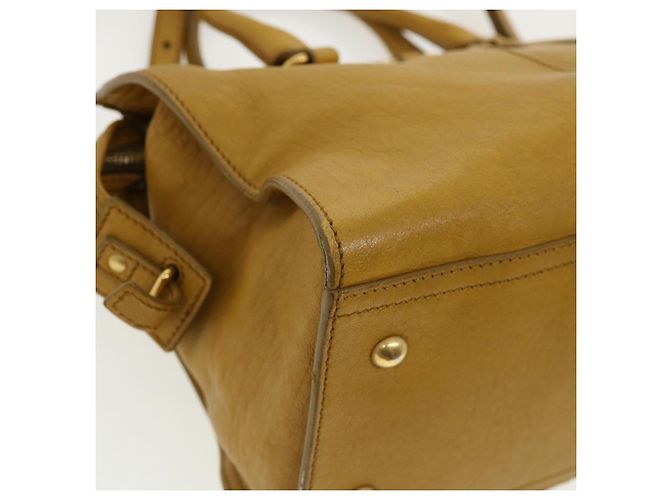 SAINT LAURENT Borsa a mano in pelle 2modo Yellow Auth am1348S Giallo - vista 13