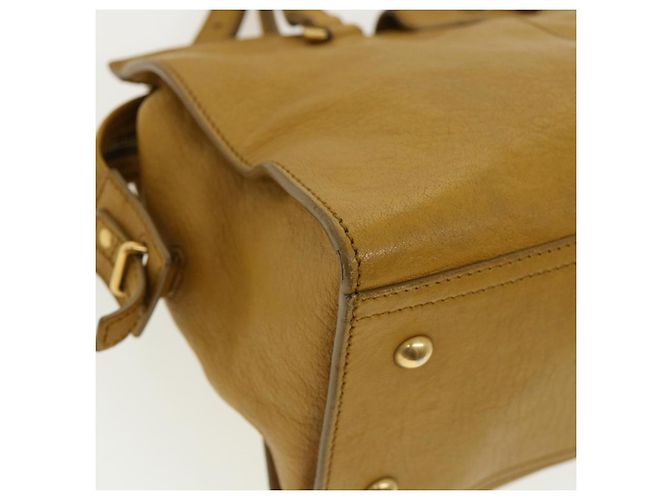 SAINT LAURENT Borsa a mano in pelle 2modo Yellow Auth am1348S Giallo - vista 15