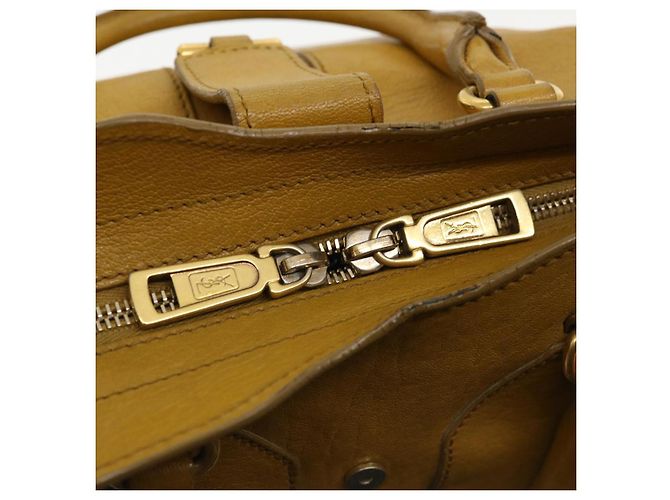 SAINT LAURENT Borsa a mano in pelle 2modo Yellow Auth am1348S Giallo - vista 16