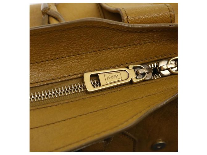 SAINT LAURENT Borsa a mano in pelle 2modo Yellow Auth am1348S Giallo - vista 17