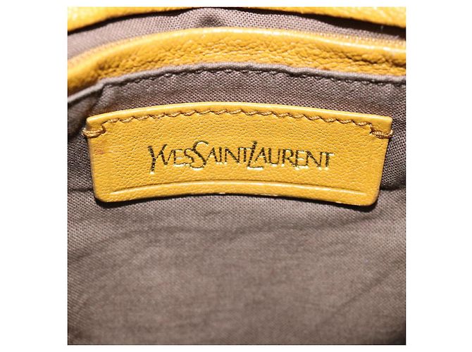 SAINT LAURENT Borsa a mano in pelle 2modo Yellow Auth am1348S Giallo - vista 18