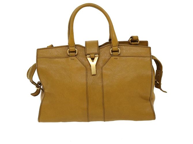 SAINT LAURENT Borsa a mano in pelle 2modo Yellow Auth am1348S Giallo - vista 2