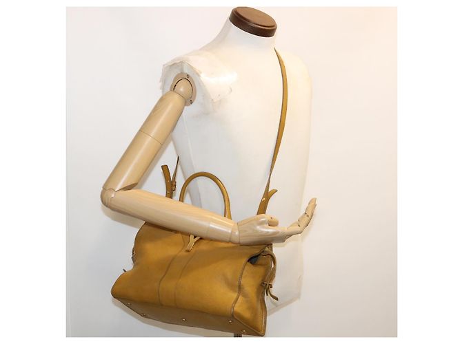 SAINT LAURENT Borsa a mano in pelle 2modo Yellow Auth am1348S Giallo - vista 25