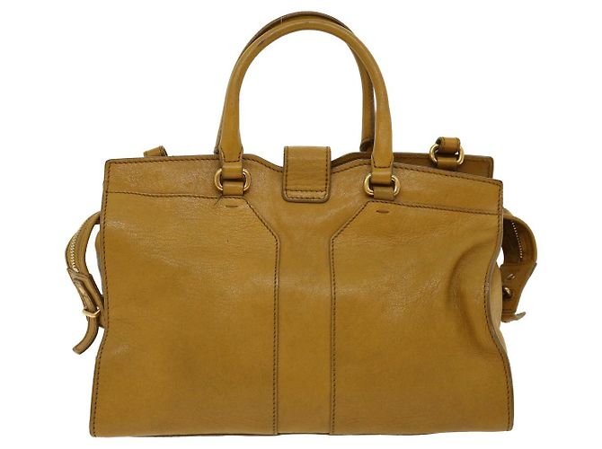 SAINT LAURENT Borsa a mano in pelle 2modo Yellow Auth am1348S Giallo - vista 3