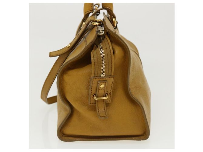 SAINT LAURENT Borsa a mano in pelle 2modo Yellow Auth am1348S Giallo - vista 4