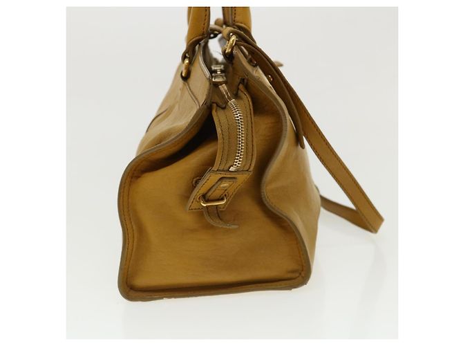 SAINT LAURENT Borsa a mano in pelle 2modo Yellow Auth am1348S Giallo - vista 5