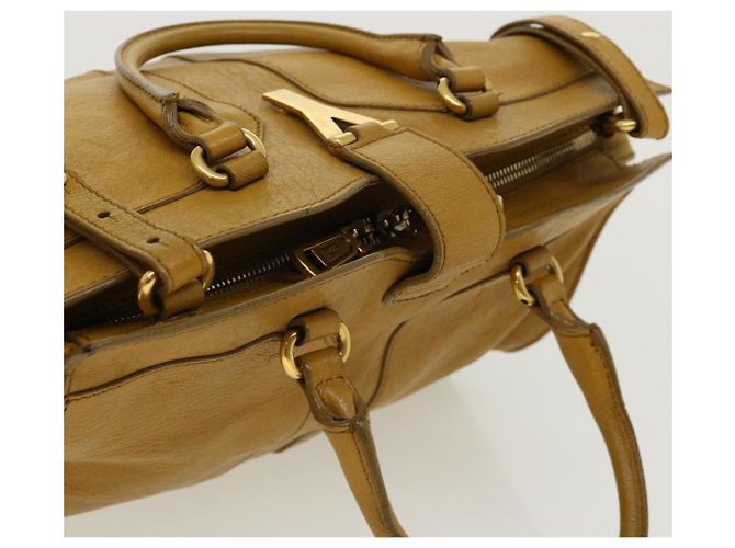 SAINT LAURENT Borsa a mano in pelle 2modo Yellow Auth am1348S Giallo - vista 6