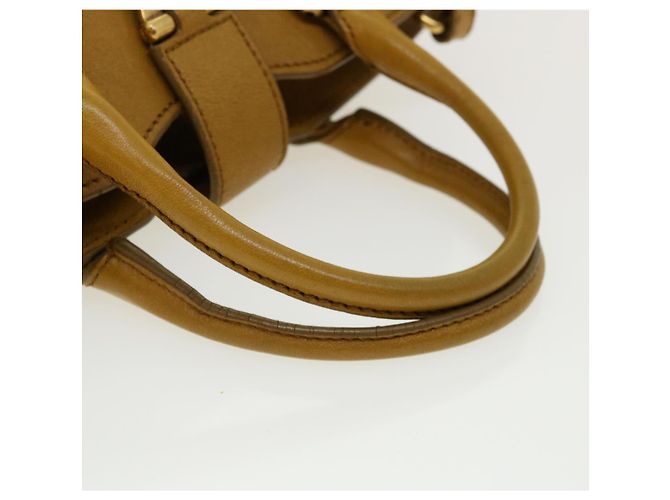 SAINT LAURENT Borsa a mano in pelle 2modo Yellow Auth am1348S Giallo - vista 7