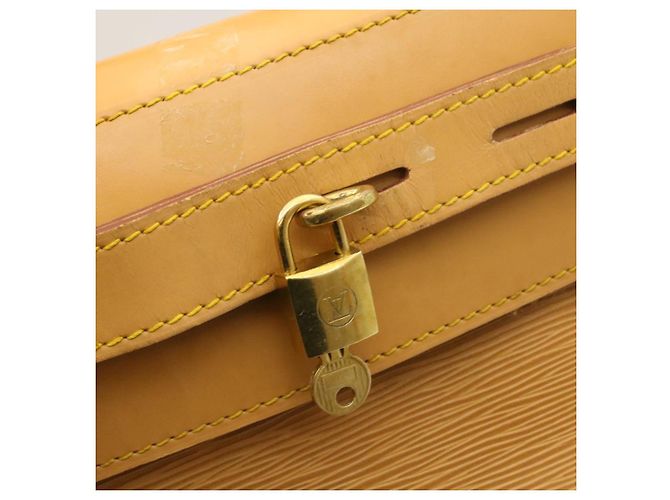 LOUIS VUITTON Borsa Epi Steamer Borsa Boston Beige LV Auth am1805g - vista 17