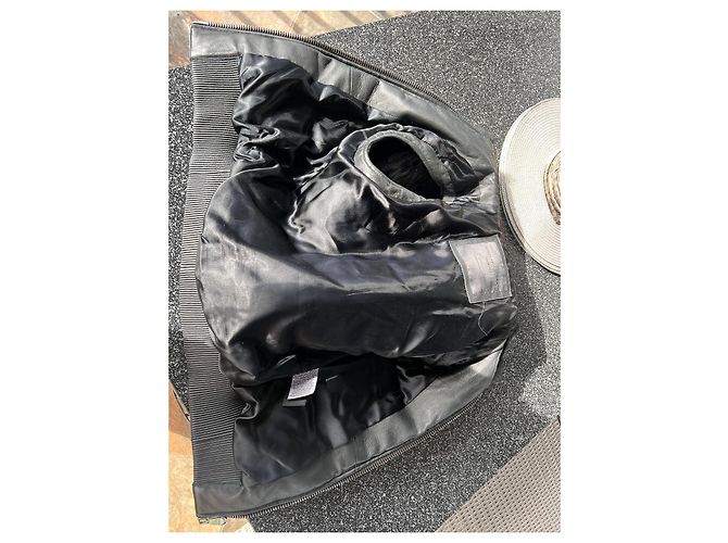 Chaleco Philipp Plein de cuero negro con capucha XS - vista 4