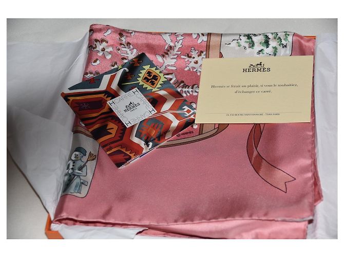 quadrato Hermès rosa 90X90 - vista 5
