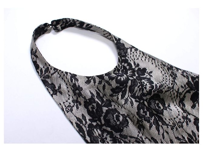 Irene Van Ryb Kleid mit Neckholder-Top Schwarz Grau - Ansicht 2