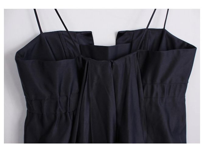 Tara Jarmon Sieges-Ballkleid aus Seide Blau Marineblau Dunkelblau - Ansicht 2