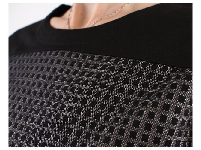 Weekend Max Mara Kariertes Sweatkleid Schwarz Grau Anthrazitgrau - Ansicht 2