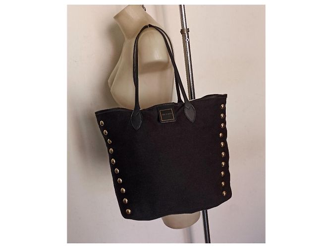 Trussardi borsa tote bag borchie Nero - vista 3