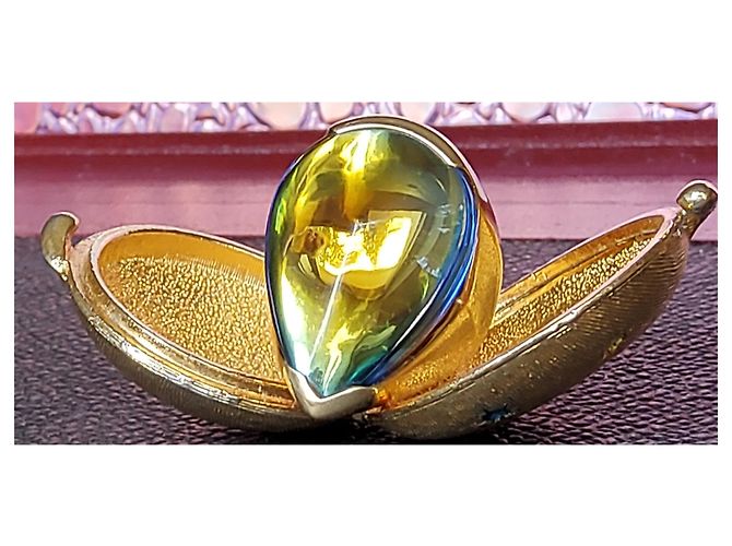 Baccarat-Ring Goldkristall psychedelisch. Grün - Ansicht 13