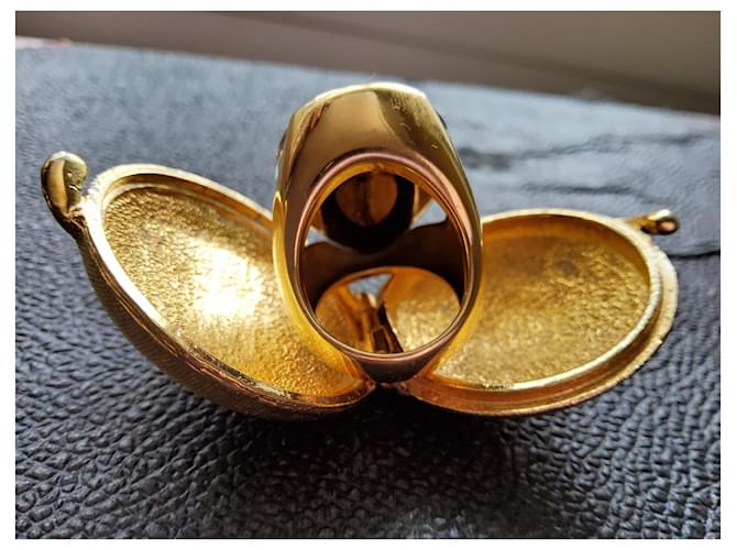 Baccarat-Ring Goldkristall psychedelisch. Grün - Ansicht 2