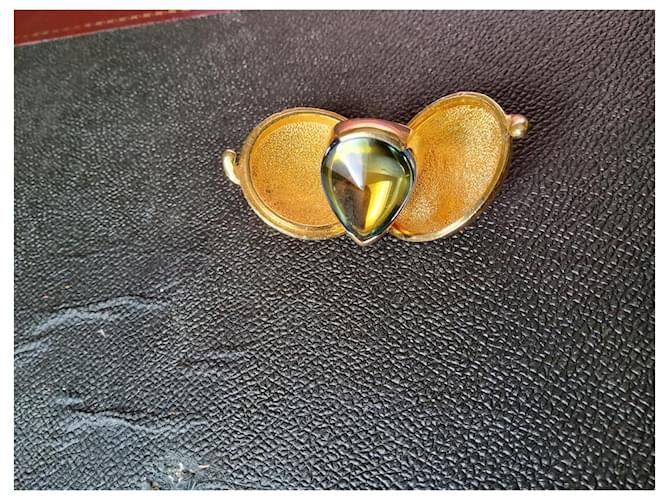 Baccarat-Ring Goldkristall psychedelisch. Grün - Ansicht 3
