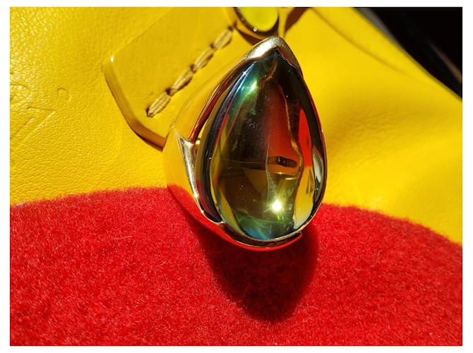 Baccarat-Ring Goldkristall psychedelisch. Grün - Ansicht 4