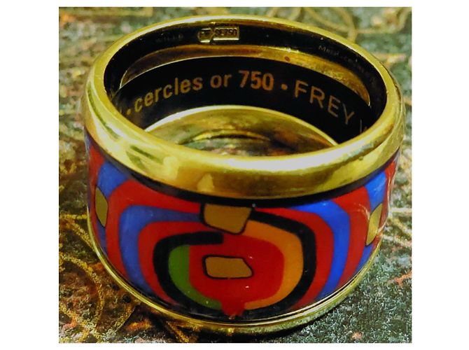 Anello Frey Wille in ceramica multicolore - vista 2