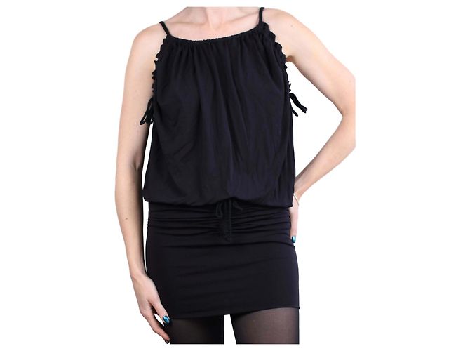 Vestido sin mangas drapeado Iro Hervey negro - vista 4